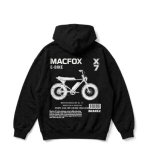 Macfox X7 e-bike Magazine Edition hoodie back print